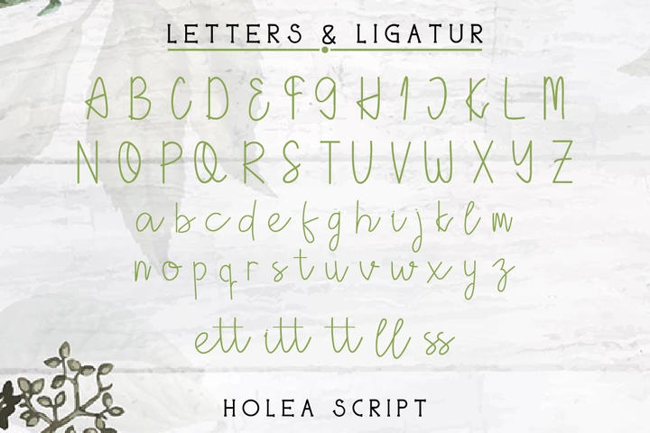 Пример шрифта Holea Light